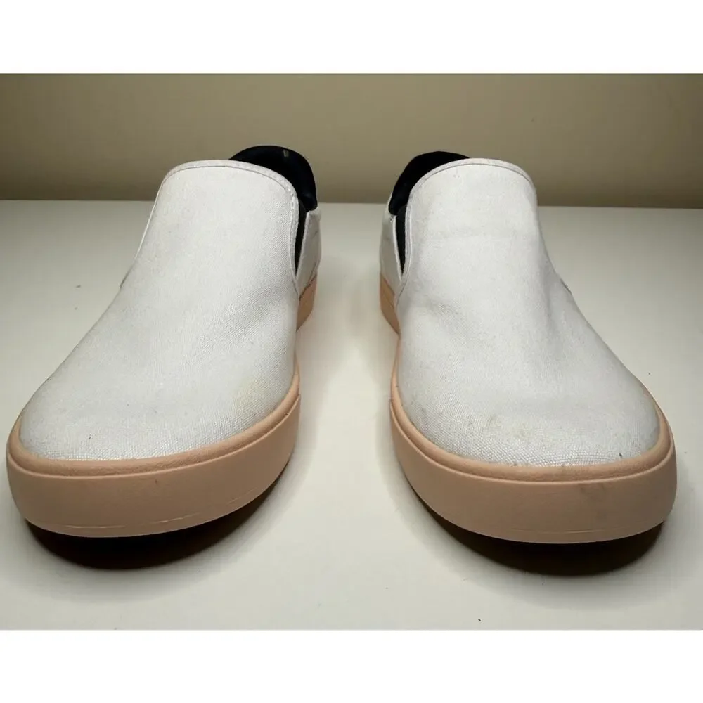 Kizik Venice Sneaker Unisex Womens 8.5 Mens 7 White Canvas Slip On Casual Loafer